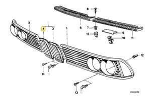 Center grill right for BMW E-23 - Picture 1 of 1