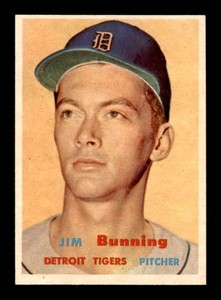 1957 Topps #338 Jim Bunning RC EXMT+ X2848201
