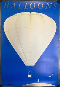 Original Vintage 1984 Balloons Poster by Razzia, Signed - Picture 1 of 5