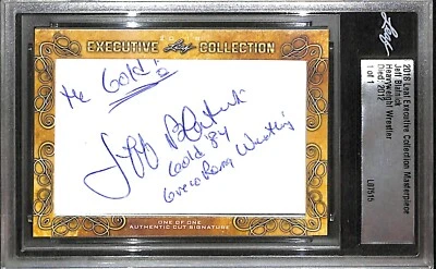 Jeff Blatnick Signed 2018 Leaf Executive Collection Masterpiece 1/1 Card UFC HOF - Image 1 of 4