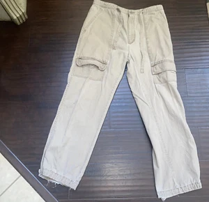 VTG Tommy Hilfiger Authentic Issue Cargo Pant MEN M Khaki Tactical Drawstring - Picture 1 of 13