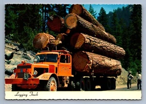 Postcard Vintage Logging Truck Upper Northwest Oregon Transportation 4 x 6 - Picture 1 of 2