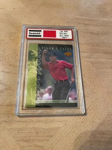 2001 UPPER DECK TIGER'S TALES RC TT11 MATCH WORN RED SHIRT ENCASED MINT GOLF COA Cover