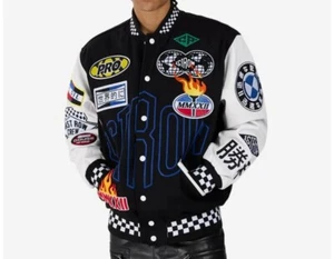 Chaqueta de hombre First Row de lana Varsity Racing nueva - Imagen 1 de 3
