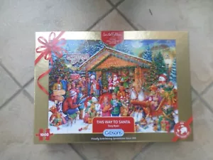 GIBSONS THIS WAY TO SANTA LTD EDITION WEIHNACHTEN 1000-TEILIGES PUZZLE KOSTENLOSER UK-VERSAND - Bild 1 von 3