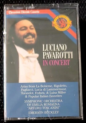 LUCIANO PAVAROTTI – IN CONCERT CASSETTE  FACTORY SEALED - Image 1 of 2
