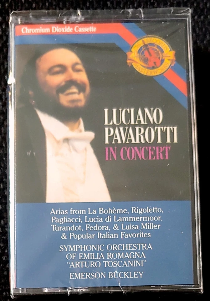 LUCIANO PAVAROTTI – IN CONCERT CASSETTE  FACTORY SEALED - Image 1 of 2