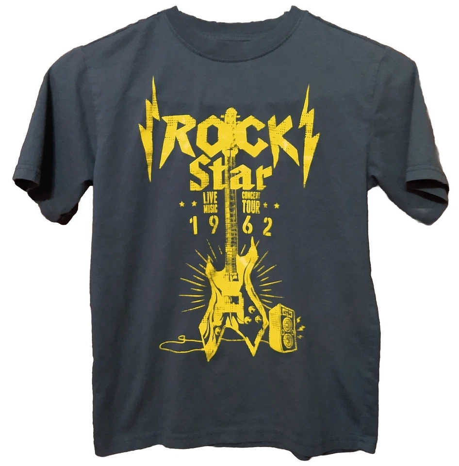 Camisa Rockstar Gris Gloria Desteñida Niños Talla L (10/12) Foto 1 de 1