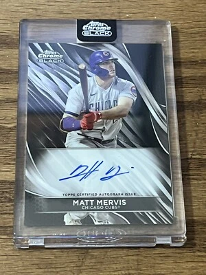 2024 Topps Chrome Black Matt Mervis Auto #CBA-MM Cubs - Image 1 of 2