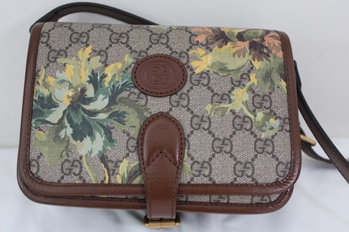 Borsa a tracolla nuova Gucci GG Supreme Monogram Garofano Cross Body Flora 671620