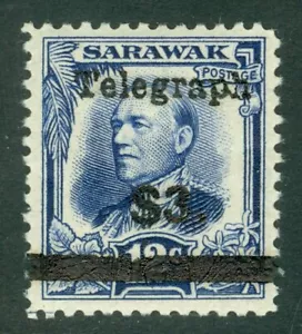 SG T20 Sarawak 1934. $3 su 12c profondo ultramarino. Fine non montato come nuovo - Foto 1 di 1