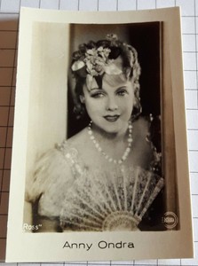 Movie Star ANNY ONDRA Portrait Photo - Trading Card #1733