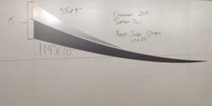 4Pc CROSSROADS RV 2010 SUNSET TRAIL REAR SPEAR DECALS 19"X114"  STRIPES L&R - Picture 1 of 4