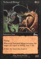1x Tethered Skirge NM, English MTG Urza's Legacy