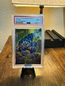 Tarjeta Fleer Ultra Spider-Man Venom Masterpieces 1995 #9 PSA 8 gemas como nueva - Imagen 1 de 2