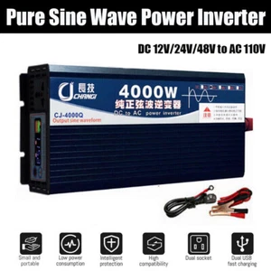 Reliable Pure Sine Wave Power Inverter 4000W DC 12V 24V 48V to AC 110V Converter - Picture 1 of 14