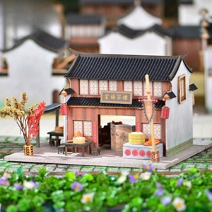 Diorama Miniature House Building Model Set LED Lighting Scene Display Model Gift - Picture 1 of 262