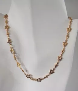 14KTGOLD BY THE INCH INFINITY STAR CHAIN NECKLACE,BRACELET,14KT GOLD CLAD BONDED - Picture 1 of 9