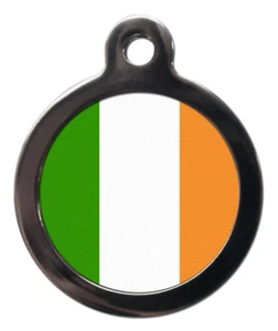 Pet ID tag Irish Flag Picture design - Picture 1 of 2