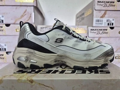 SKECHERS WOMENS SHOES WHITE LADIES MEMORY FOAM D'Lites TRAINERS SKETCHERS UK 8 - Image 1 of 4