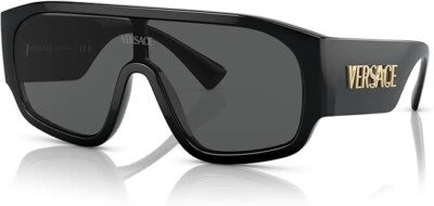 Versace Women's Aviator Sunglasses 0VE4439 Pillow Mode 33mm Black Dark Gray New - Image 1 of 4