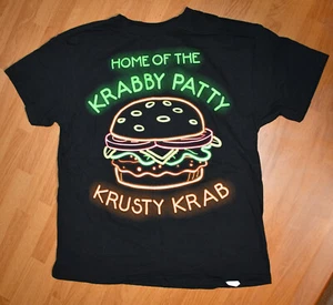 Spongebob Squarepants Home of The Krabby Patty Krusty Krab T-Shirt Youth Size LG - Picture 1 of 3