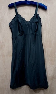 Vintage Black Slip Dress 34 Short - Picture 1 of 8