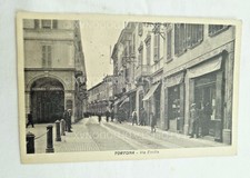 CARTOLINA  VIAGG 1934 TORTONA AL VIA EMILIA NEGOZI RISTORANTE DERTHONA