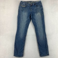 DKNY Jeans City Skinny Denim Women's 06 Blue Cotton Blend Low Rise 5-Pocket