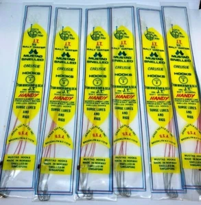 (6) GANCI CARLISLIE JEROS TACKLE MUSTAD SNELLED - TAGLIA 2 - Foto 1 di 1