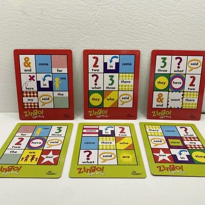 Zingo! Sight Words Game, Grades Pre-K-1 by ThinkFun Parts Only 6 Zingo Cards - Image 1 of 4