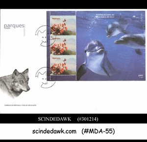 PORTUGAL AZORES - 1999 NATIONAL PARKS / FLOWERS / DOLPHINE - MIN. SHEET - FDC - Picture 1 of 1