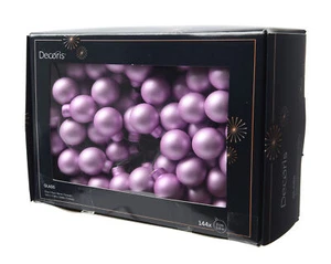 144 Glaskugeln am Draht 2cm Weihnachtskugeln Spiegelbeeren matt - kleine Dekokug - Bild 1 von 2