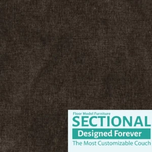 Funda de asiento seccional - terciopelo con cable de grafito - modelo de piso - cubierta solamente - Imagen 1 de 2