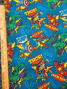Marvel Comics cotton fabric by the yard 45" wide - Picture 1 of 1