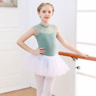 Kid Girls Ballet Dance Dress Lace Short Sleeve Leotards With New Born Gift