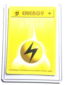 Casi nuevo 1a edición SHADOWLESS Pokémon LIGHTNING ENERGY Card BASE Set 100/102 Primero - Imagen 1 de 1