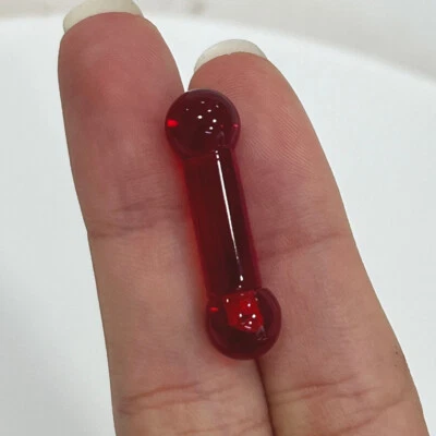 Barra recta acrílica UV 2G anillo lengua 5/8" pulgadas (15 mm) barra perforadora calibre 2 Foto 1 de 2