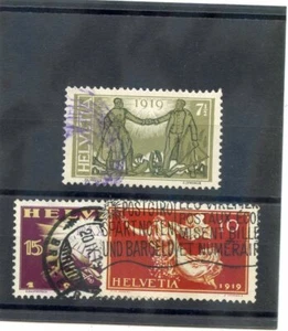 SUIZA SC 190-2 (MI 146-8) F-VF USADO 1919 SET $24 - Imagen 1 de 1