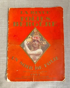 Antique 1925 Programme 38 Page The Revue des Folies Bergères "A Mad Evening" - Picture 1 of 20