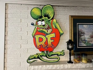 Letrero Ex Gran Formato Rat Fink Corte Acero Ed Big Daddy Roth 36x23 Rat Rod Lo último - Imagen 1 de 10