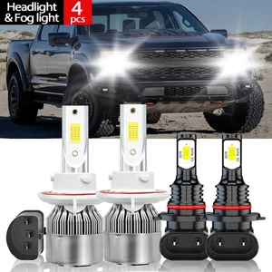 H13+9145 LED Headlight Fog Light Bulbs 6000K For Ford F-350 Super Duty 2005-2023 - Picture 1 of 12