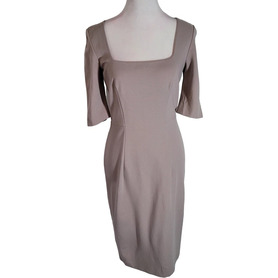 Les Copains Size 40 US M Pastel Purple Square Neck Bodycon Jersey Stretch Dress - Image 1 of 4