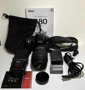 Nikon D80 DSLR AF-S Nikkor 55-300mm 1:4.5-5.6G Objektiv Anzahl: 28925 + Extras Konvolut - Bild 1 von 16