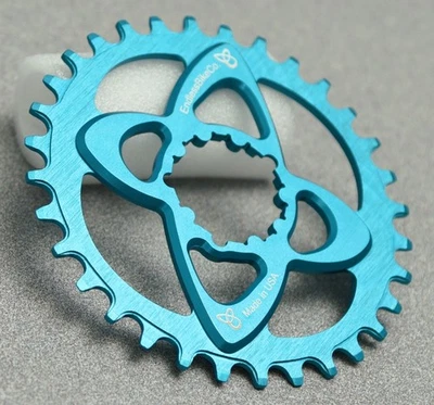 Plato Endless Bike DM, SRAM DM 32T - Azul anodizado, montaje directo Foto 1 de 4