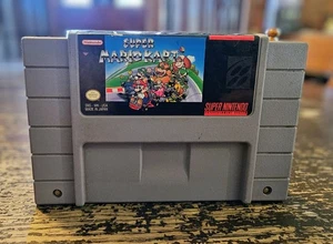 Super Mario Kart SNES Super Nintendo Works Tested - Picture 1 of 2