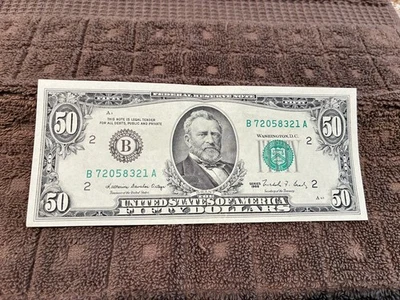 1988 $50 Fifty Dollar Bill United States of America Federal Reserve Note NY FRB - Image 1 of 4