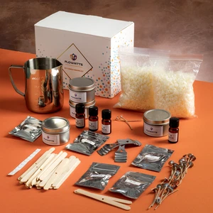 DIY Soy Candle Making Kit – Choose Tin Colour Black/Silver/Gold, Gift Set - Picture 1 of 11