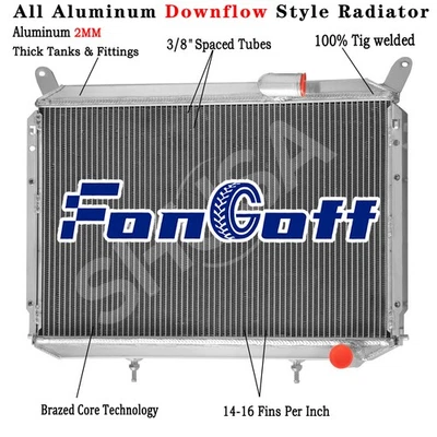 CC762 3 Row Aluminum Radiator Fit 1984-1988,1986 Nissan 300ZX Z31 VG30 3.0L V6 - Image 1 of 4