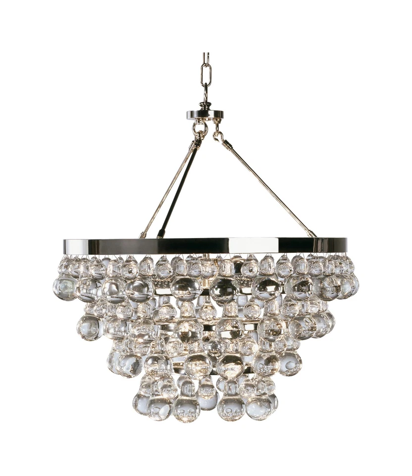 Robert Abbey S1000 Bling Four Light Chandelier in Polished Nickel